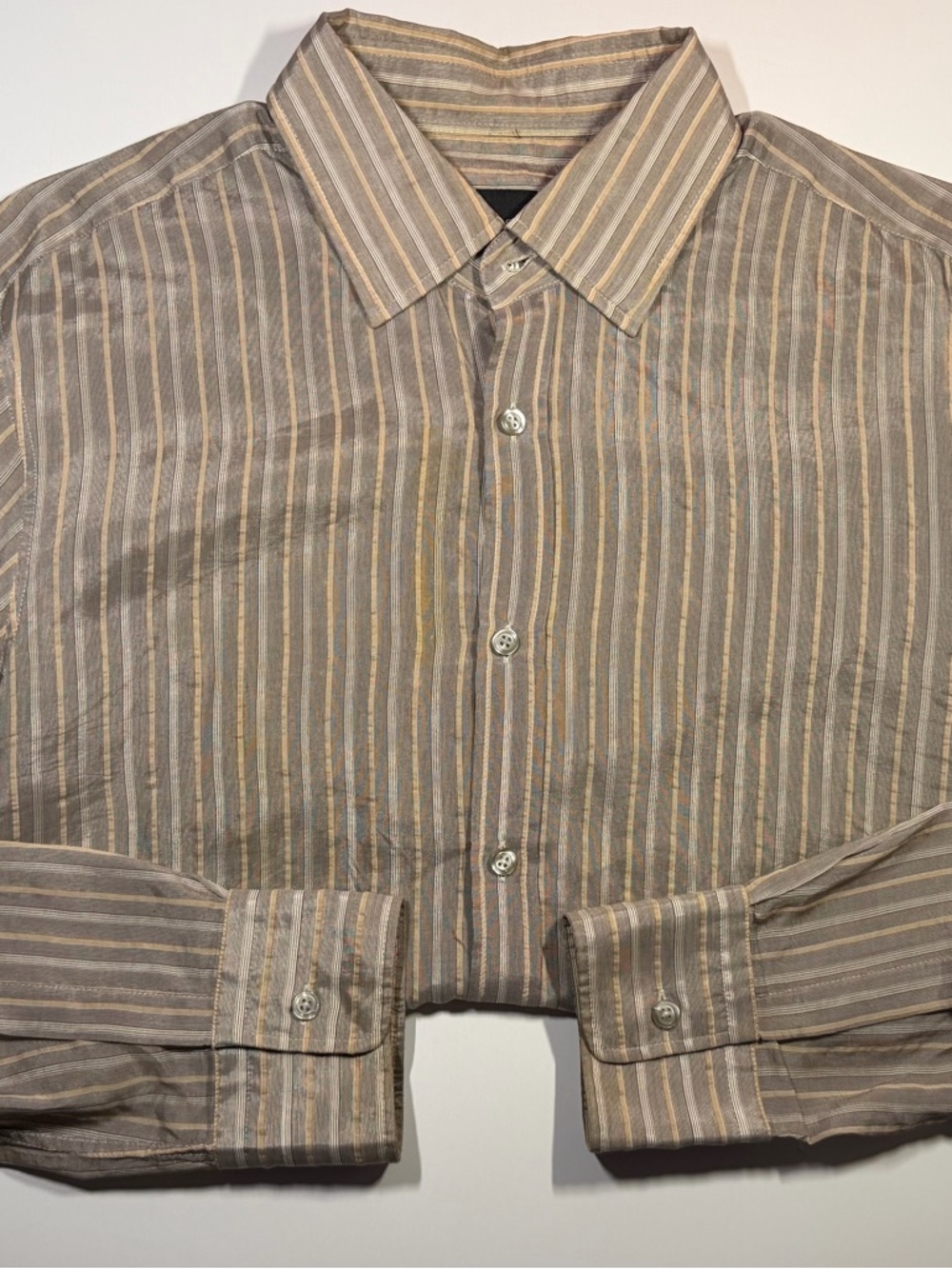 Hugo Boss Striped Slim Fit Dress Shirt Men’s L Multicolor‎